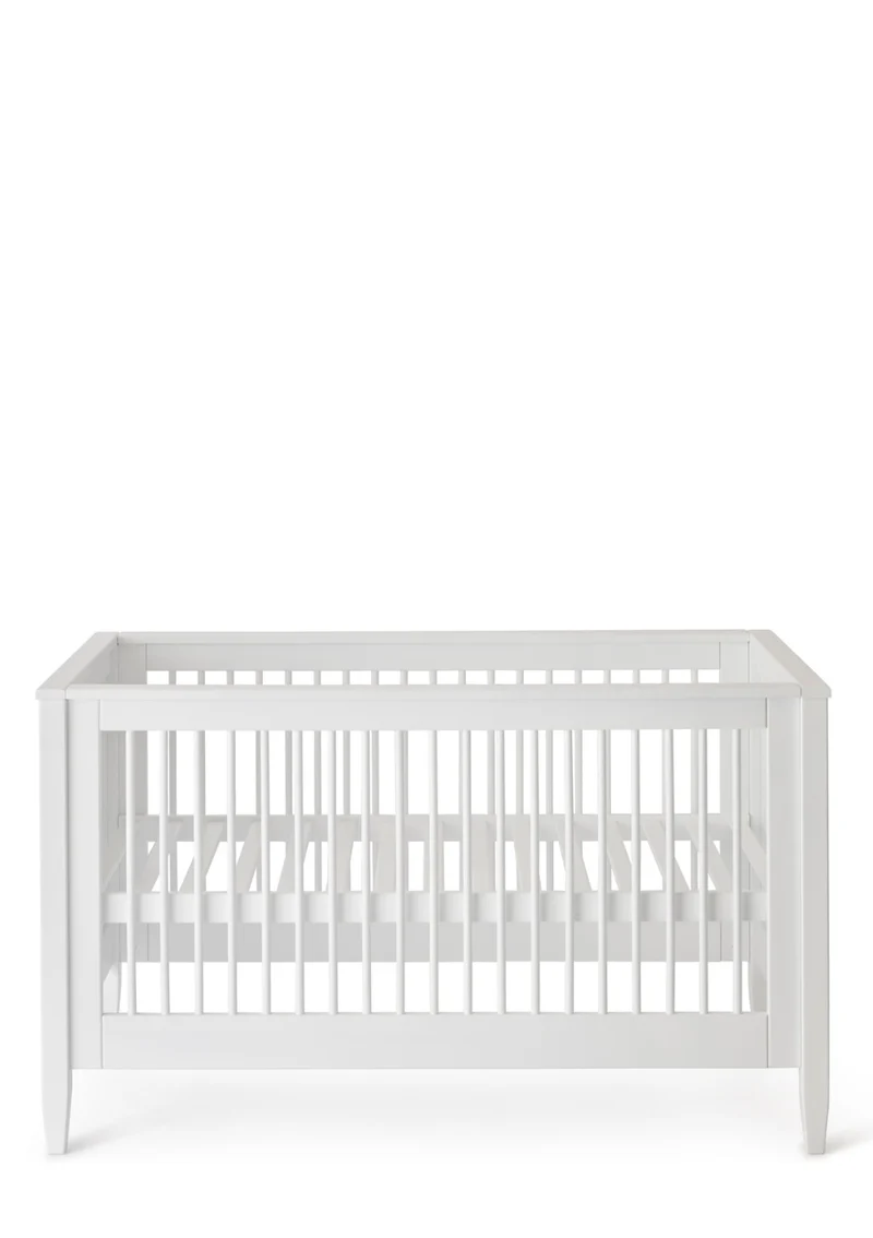 Babybett weiß handbemalt 140 x 70 cm