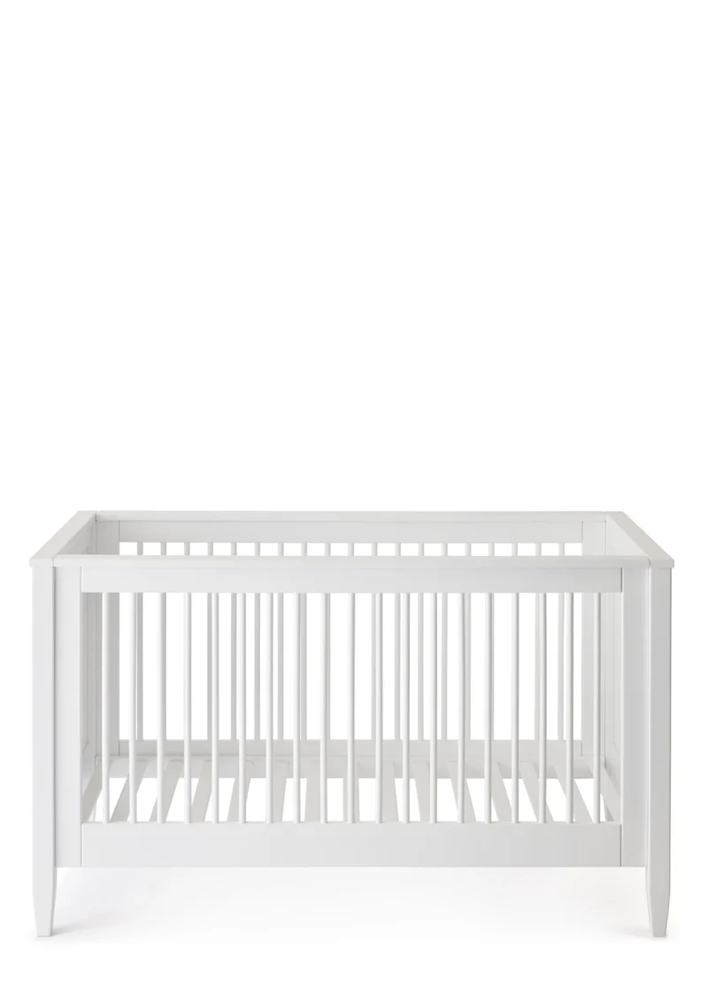 Babybett weiß handbemalt 140 x 70 cm