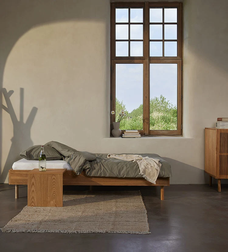 Jugendbett 'Hai No Ki' Natural Ash 200 x 90 cm