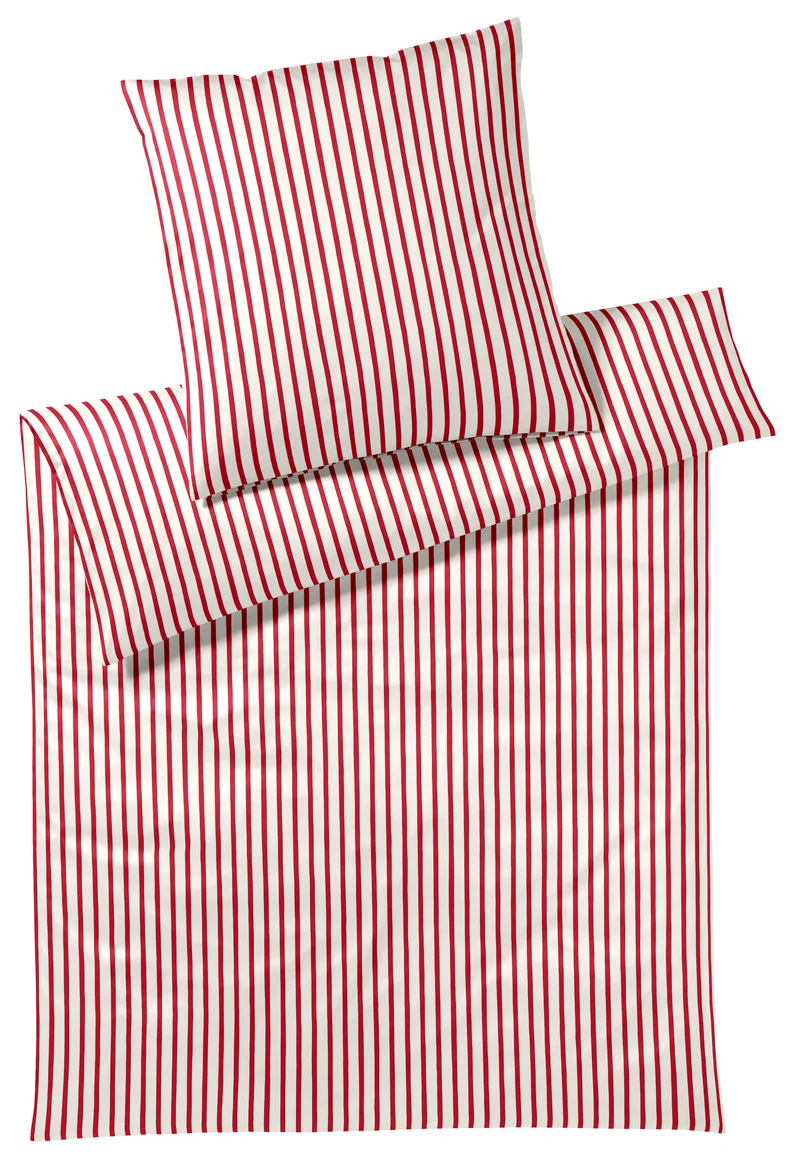 Mako-Satin Bettwäsche Double mit Streifen