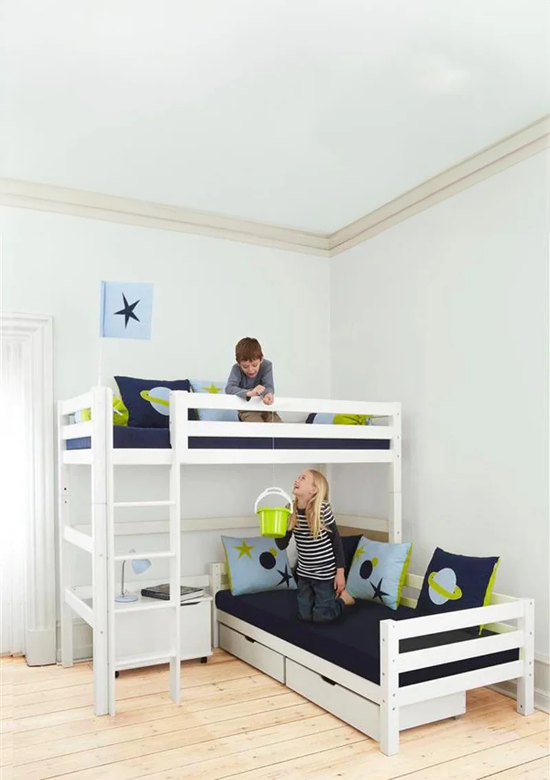 'ECO Luxury' Etagenbett Eck-Kombination weiß 200 x 90 cm