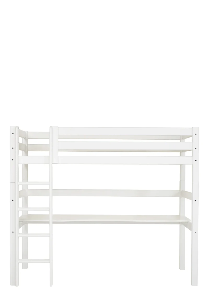 'ECO Luxury' Hochbett mit Schreibtisch weiß 200 x 90 cm