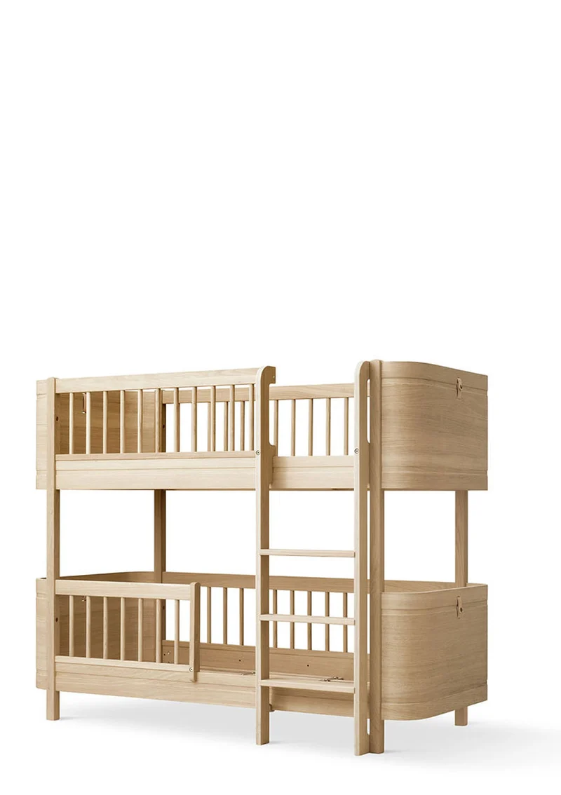 halbhohes Etagenbett 'Wood Mini+' Eiche 162 x 68 cm