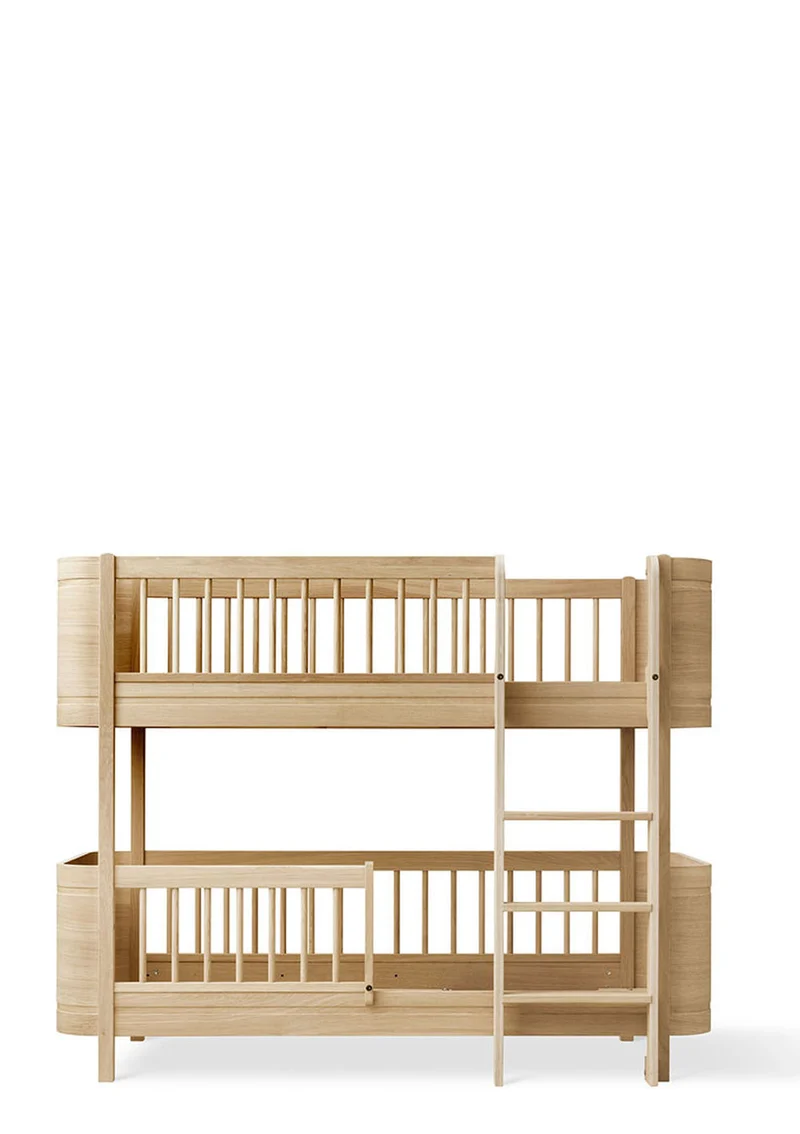halbhohes Etagenbett 'Wood Mini+' Eiche 162 x 68 cm
