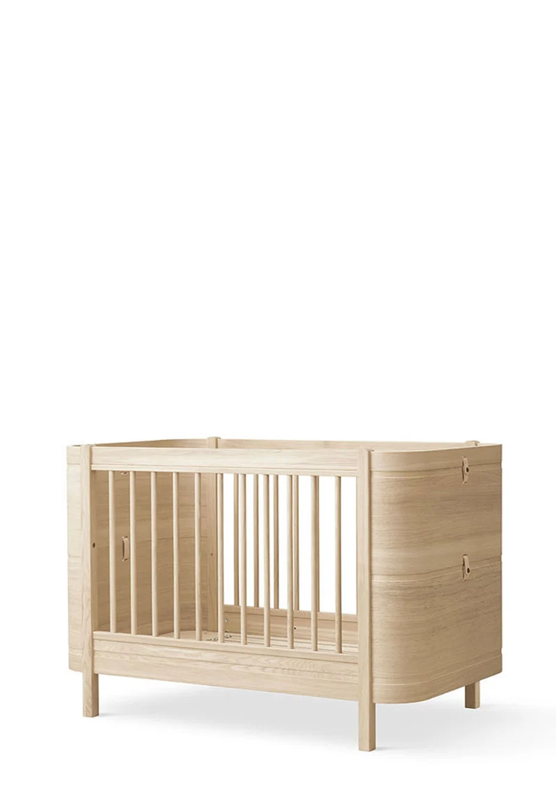 Babybett 'Wood Mini+' Eiche 122-162 x 68 cm