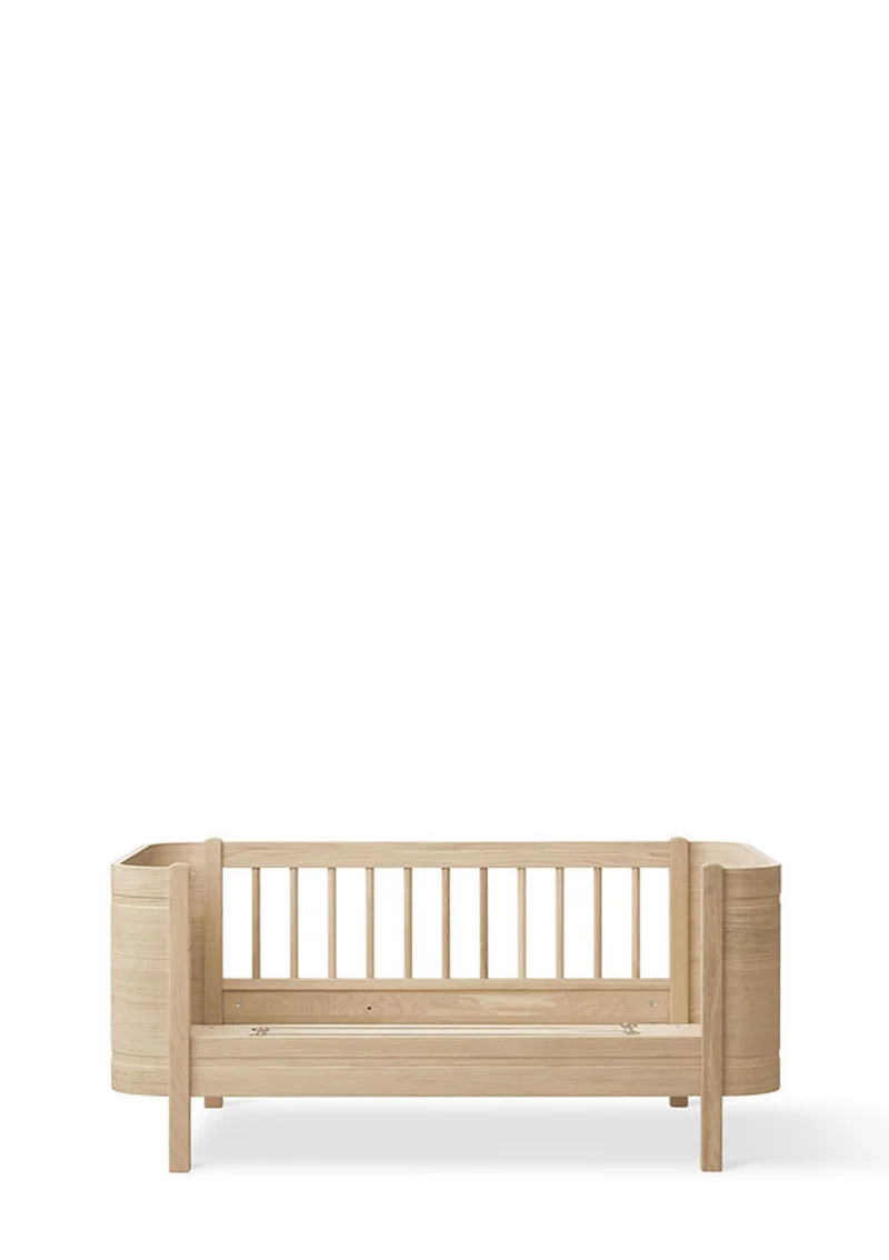 Babybett 'Wood Mini+' Eiche 122-162 x 68 cm