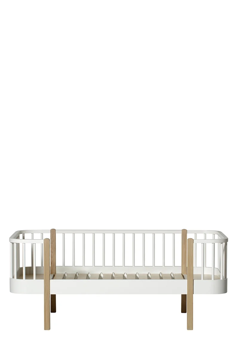 Junior Bettsofa 'Wood Original' Weiß / Eiche 160 x 90 cm