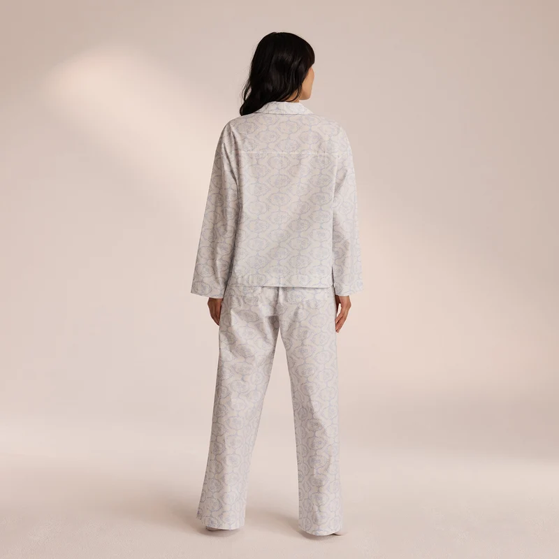 Baumwoll-Pyjamahose - Blau