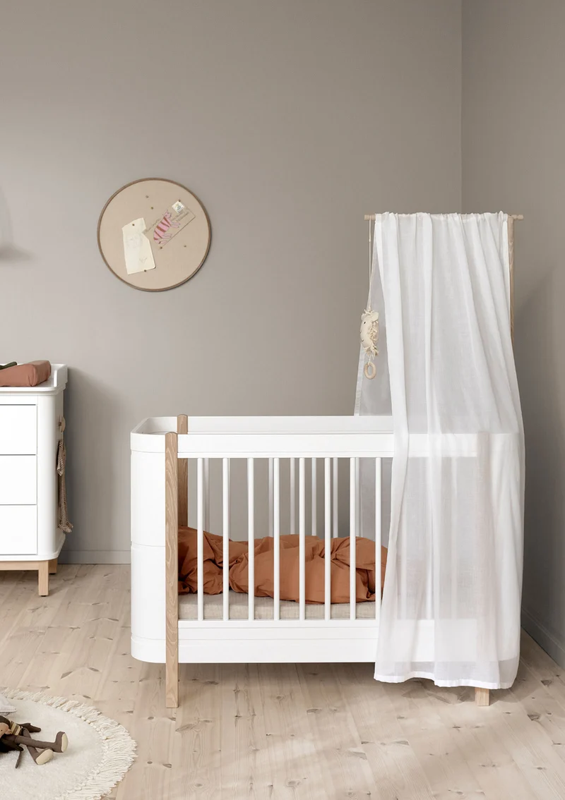 Betthimmel für Babybett 'Wood Mini+' Weiß