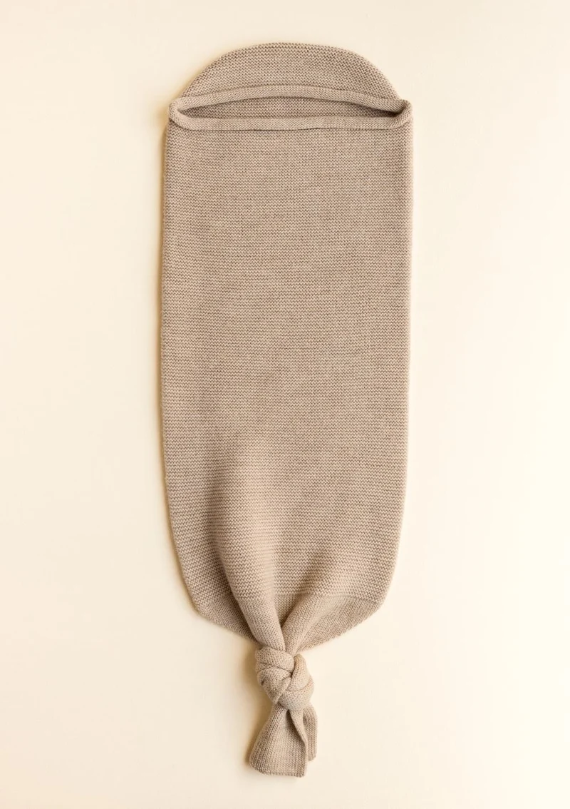 Merino Strick-Pucksack 'Cocoon' Sand