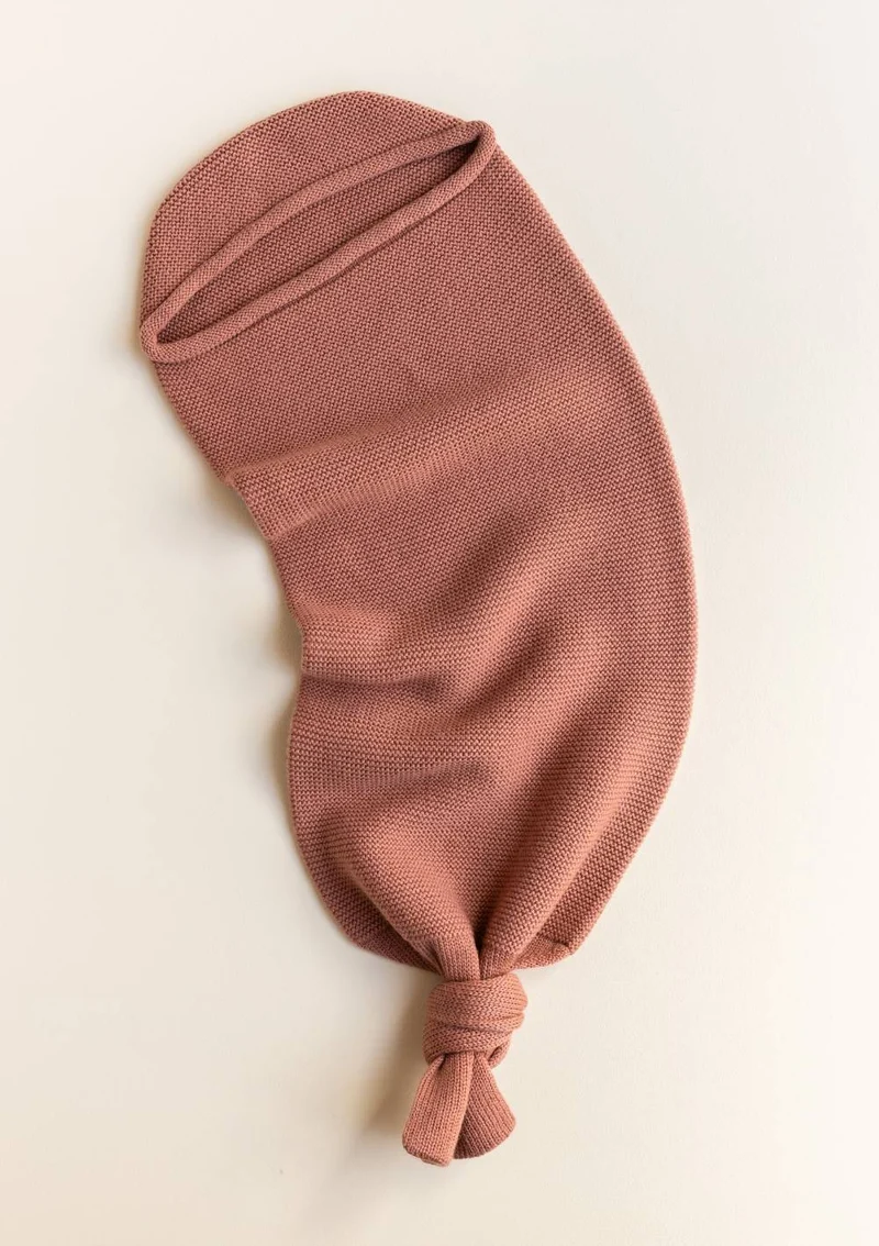 Merino Strick-Pucksack 'Cocoon' Brick