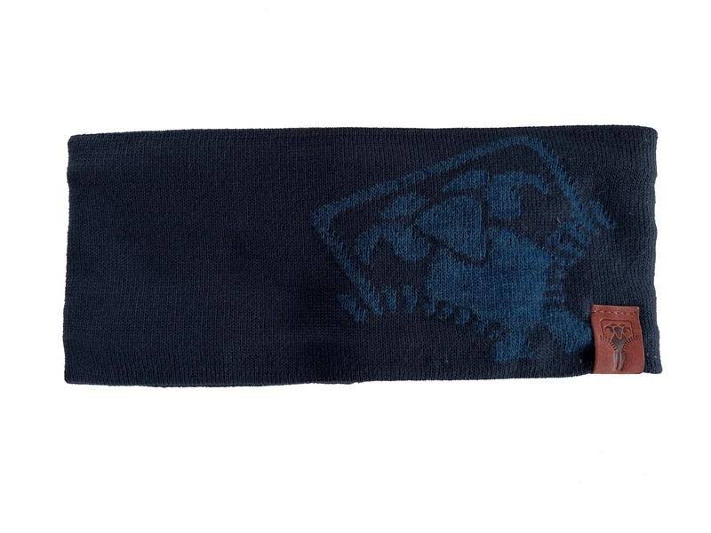 Merino-Headband Grüezi bag | Large Logo | Saphir blue