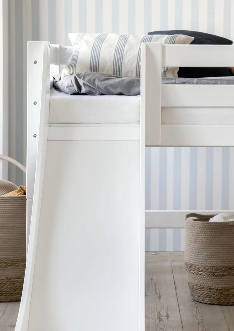 'ECO Luxury' Spielbett mit Rutsche weiß 200 x 90 cm