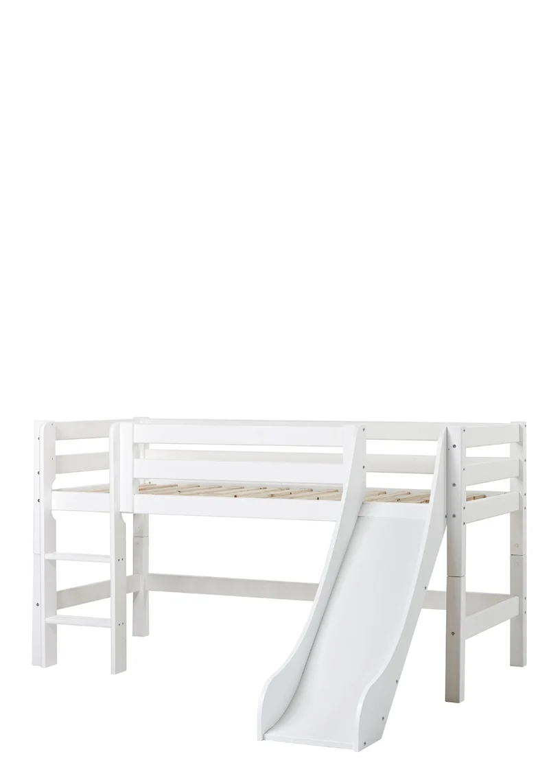 'ECO Luxury' Spielbett mit Rutsche weiß 200 x 90 cm