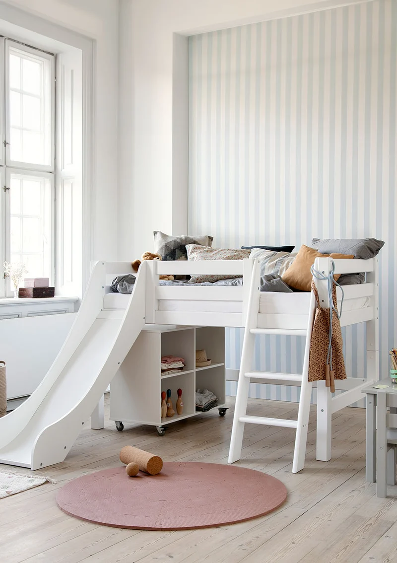 'ECO Luxury' Spielbett mit Rutsche weiß 160 x 70 cm