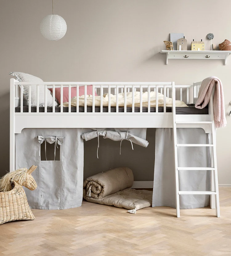 Spielmatratze für halbhohes Hochbett 'Wood Original' 90x200 cm natur