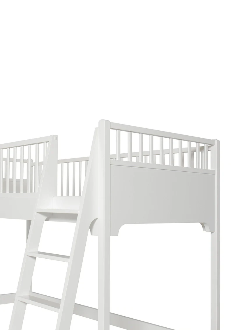 halbhohes Hochbett 'Seaside Classic' weiß 200 x 90 cm