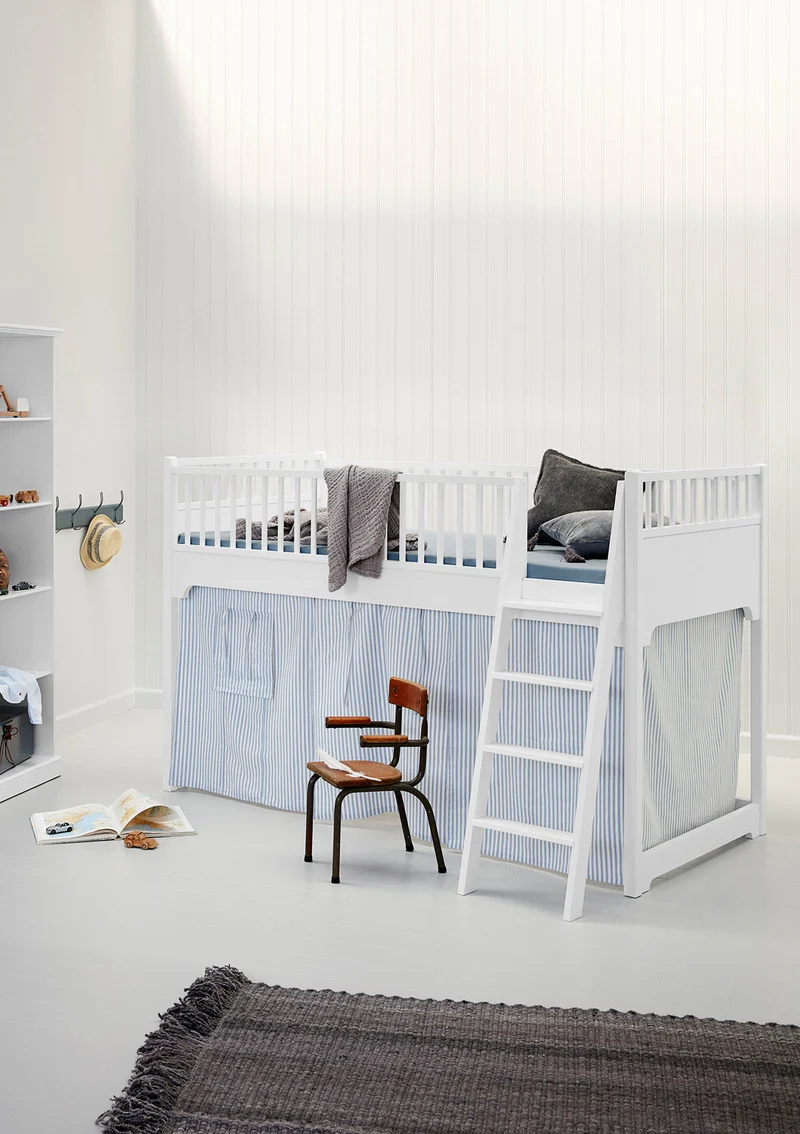 halbhohes Hochbett 'Seaside Classic' weiß 200 x 90 cm