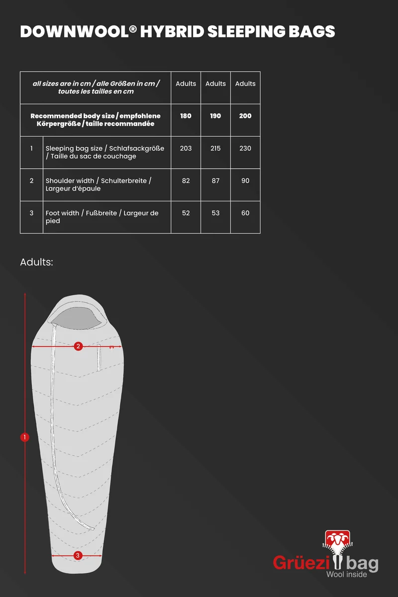 DownWool-Hybrid Ice Extreme 180 Schlafsack | -25 °C