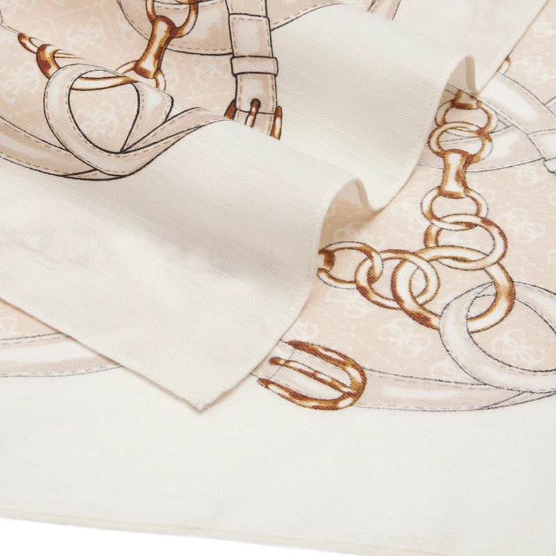 Guess Noelle Printed Kefiah - Pañuelo 130x130 cm (ivory)