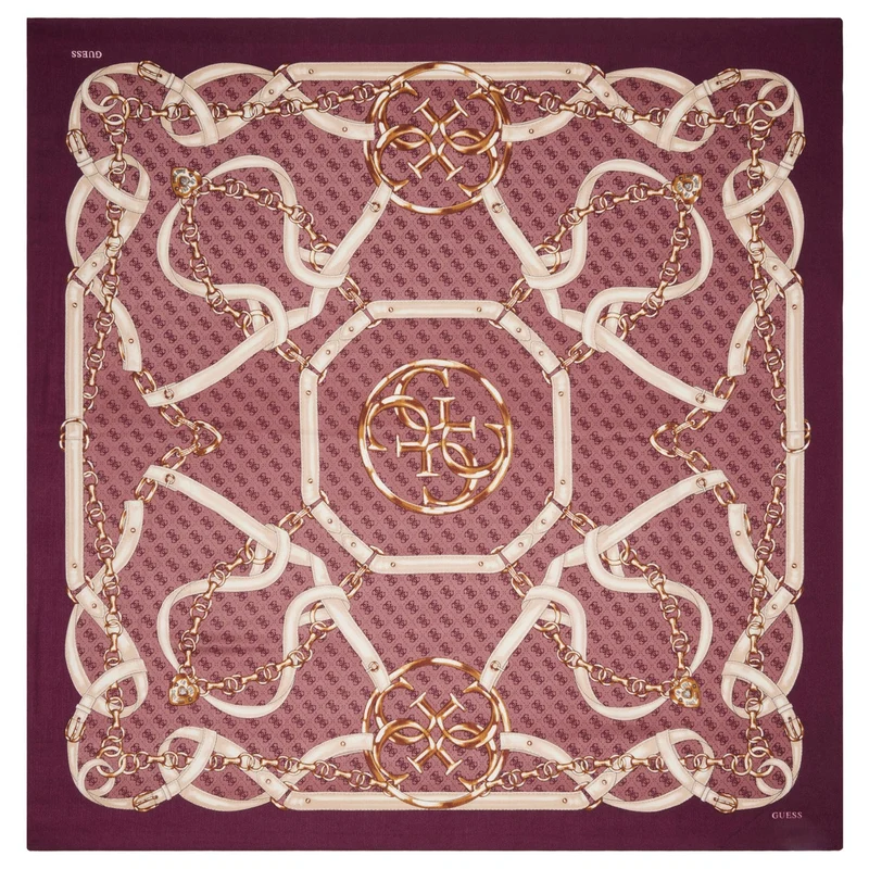 Guess Noelle Printed Kefiah - Pañuelo 130x130 cm (wine)