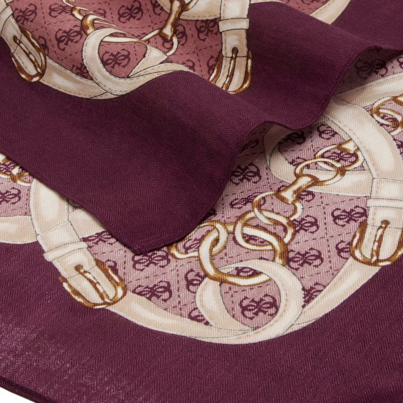 Guess Noelle Printed Kefiah - Pañuelo 130x130 cm (wine)