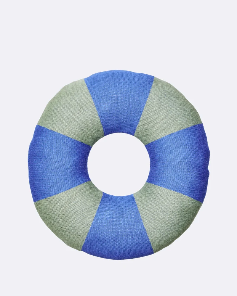 Donut-Kissen – Rund, ø 50 cm, Streifenmuster
