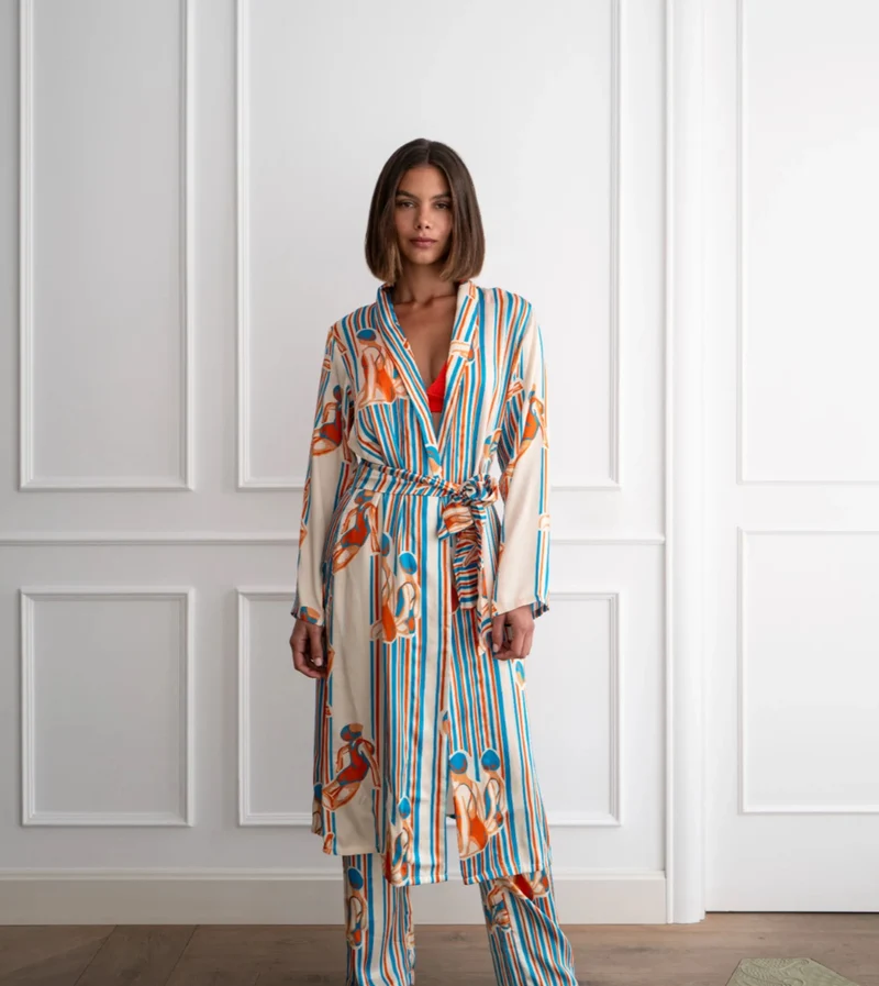 Swimmer & The Lobster – Kimono aus Modal, XS/S bis XL/XXL