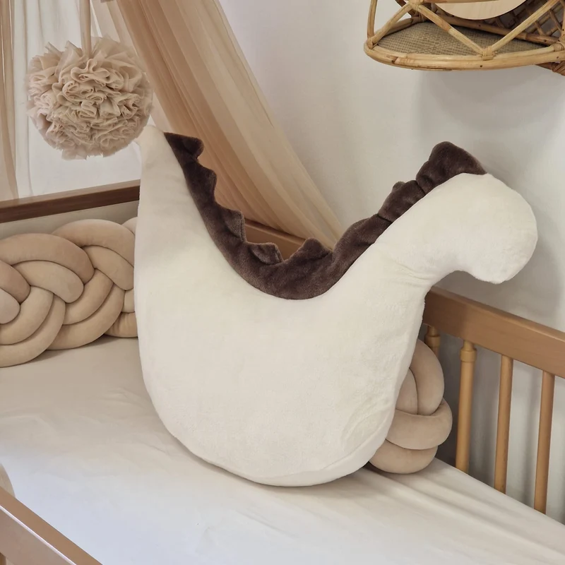 Dinosaurier Kuscheltier aus Velboa | Ecru
