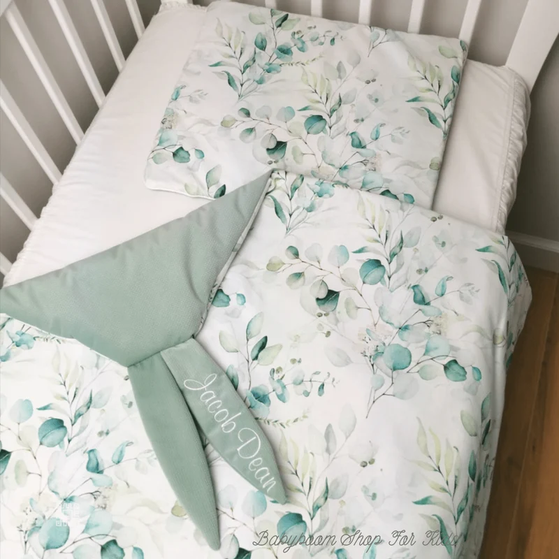 Personalisierte Decke mit Hasen-Ohren und Kissen | Samt glatt & Premium Baumwolle