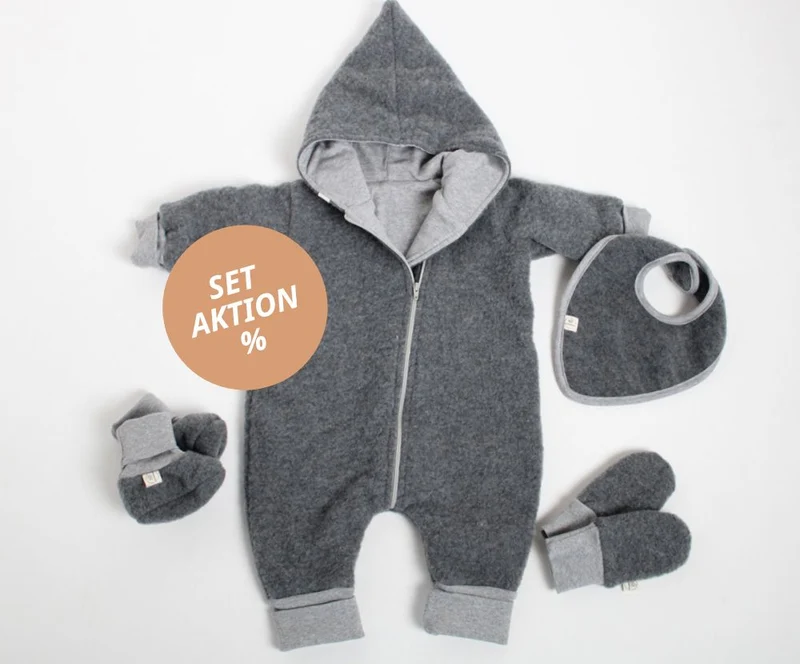 Wollfleece Overall Set, GOTS