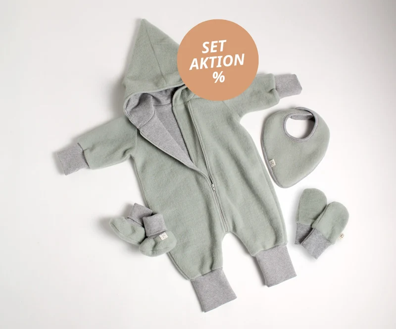 Wollfleece Overall Set, GOTS