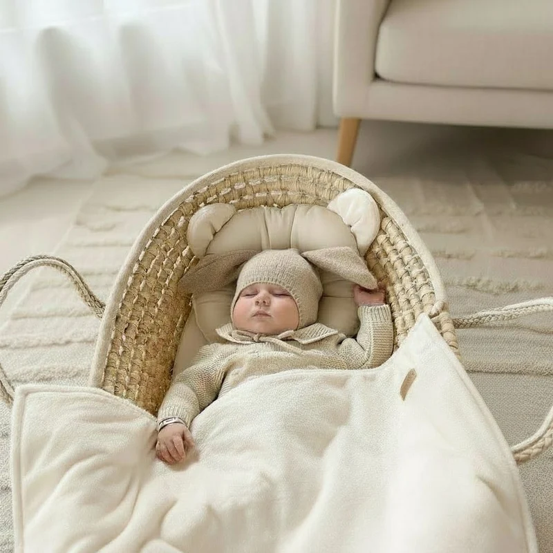Babydecke inkl. Bärenkissen | Baumwolle & Velboa