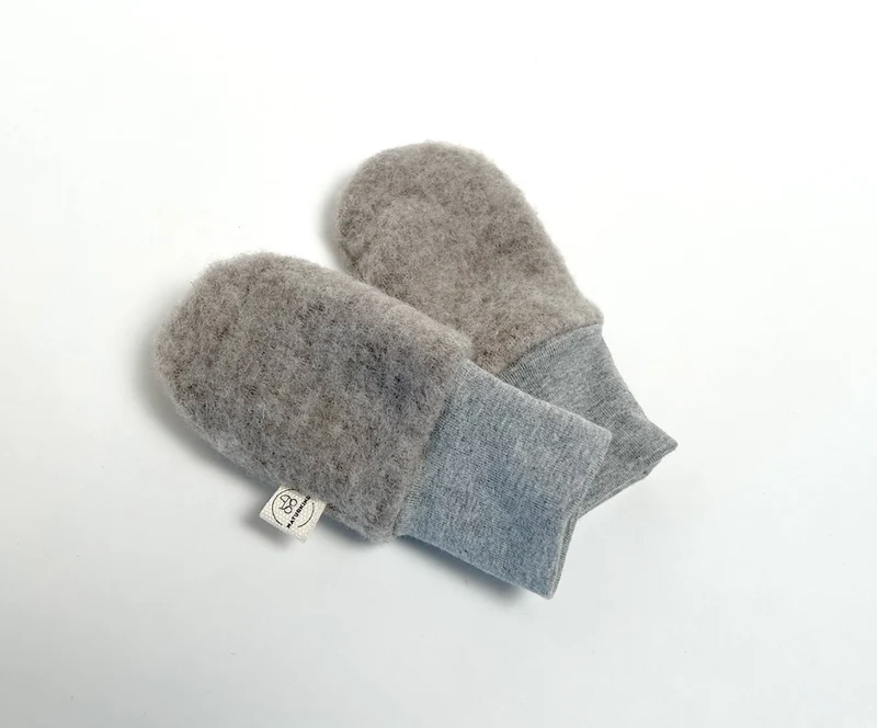 Wollfleece Fäustlinge, GOTS