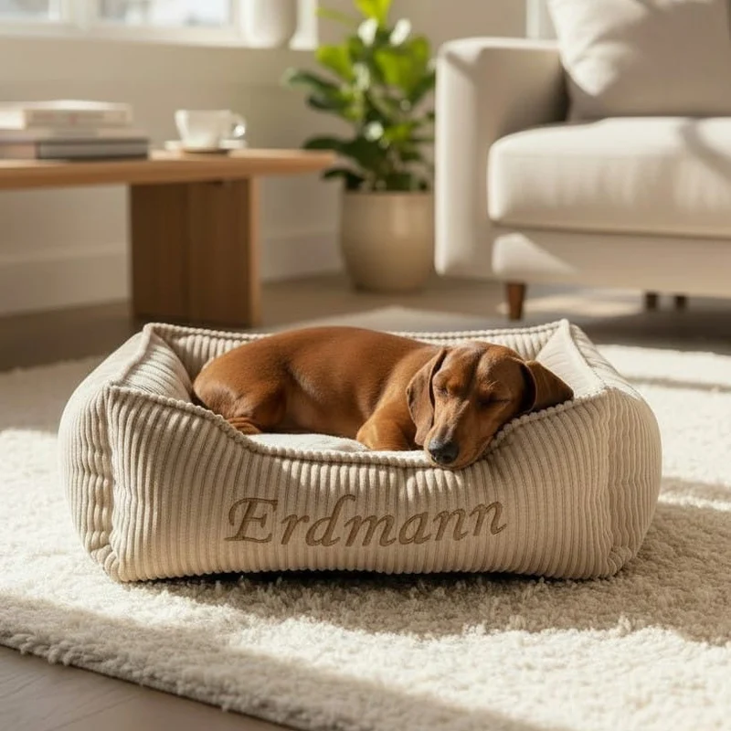 Hundebett aus Cord