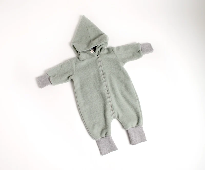 Wollfleece Overall mit Zipp, GOTS