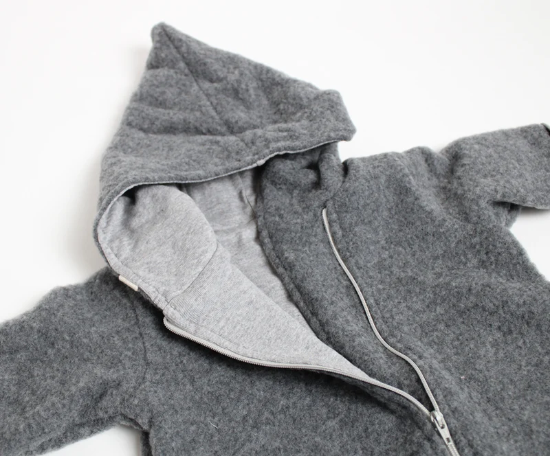 Wollfleece Overall mit Zipp, GOTS