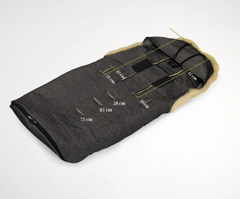 Lammfell Fußsack EMIL Set