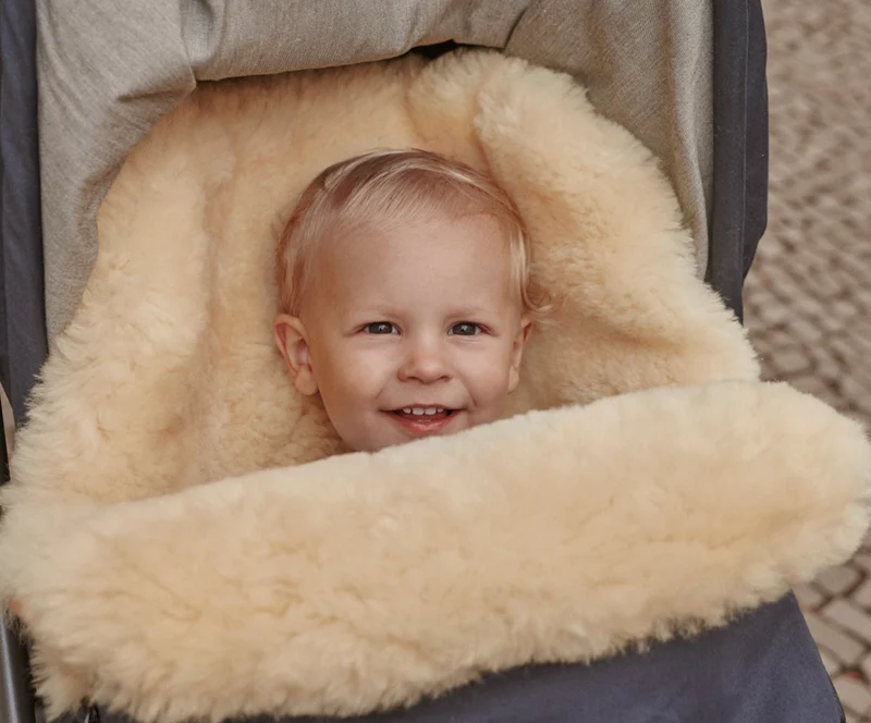 Lammfell Fußsack EMIL Set