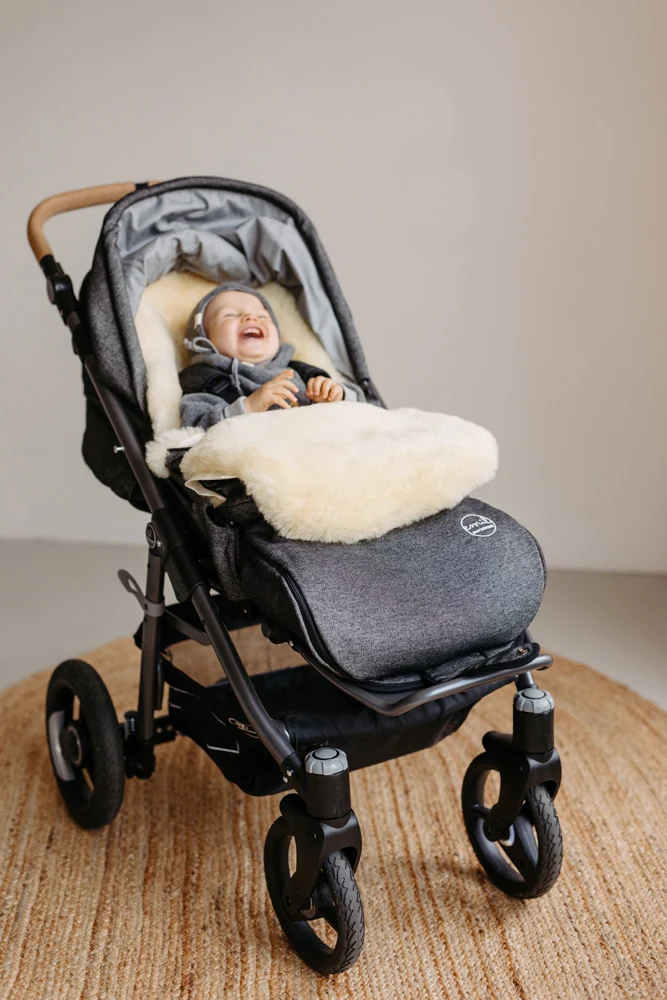 Lammfell Fußsack EMIL Set