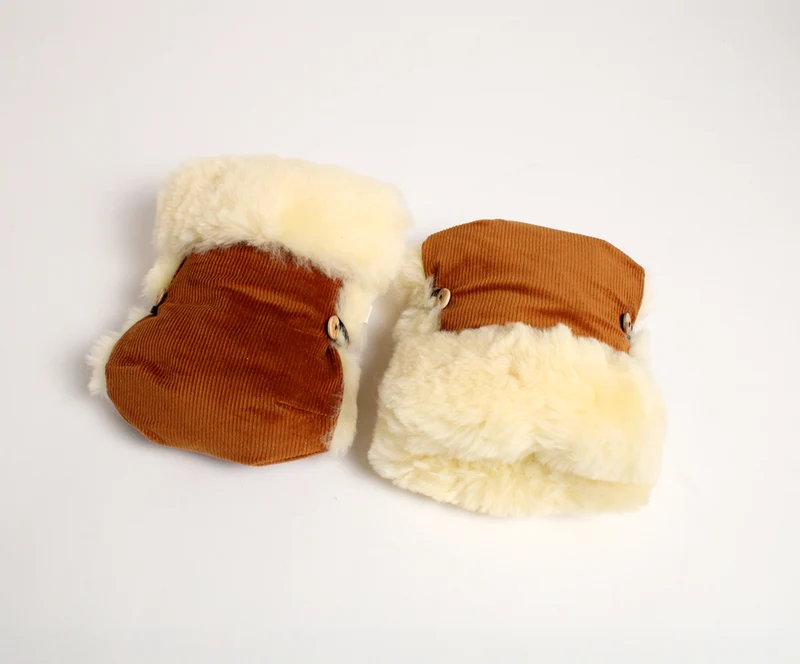 Lammfell Kinderwagen-Handschuhe