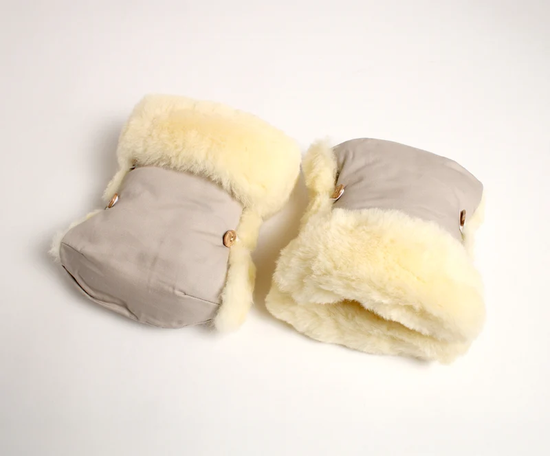 Lammfell Kinderwagen-Handschuhe