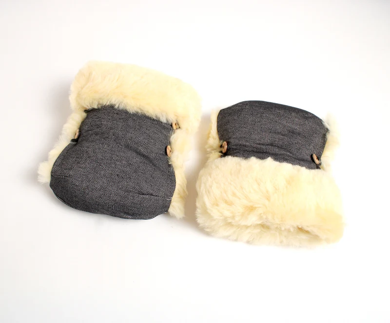 Lammfell Kinderwagen-Handschuhe