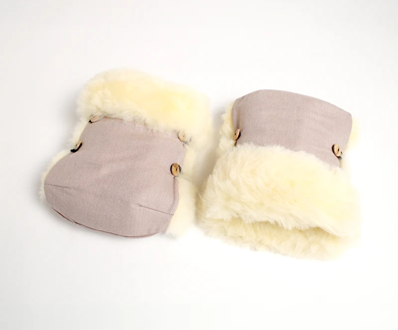 Lammfell Kinderwagen-Handschuhe