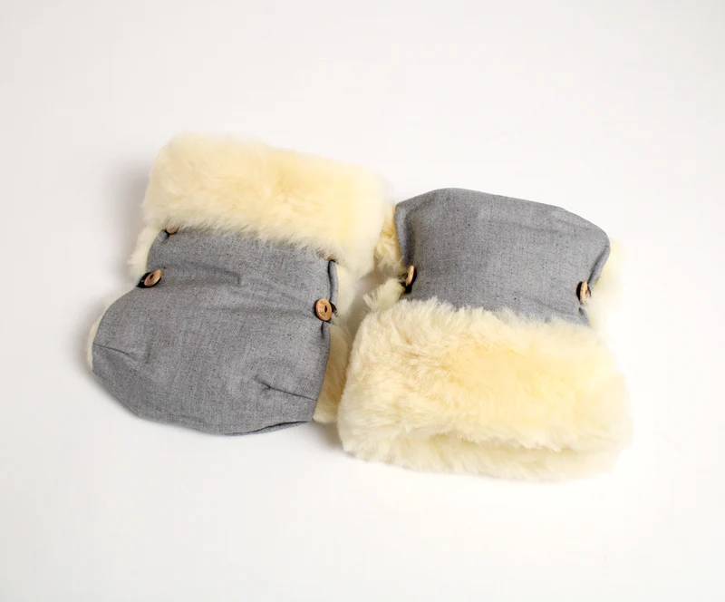 Lammfell Kinderwagen-Handschuhe
