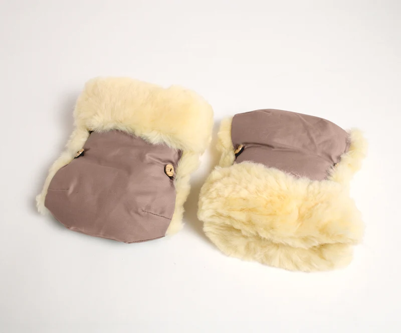 Lammfell Kinderwagen-Handschuhe