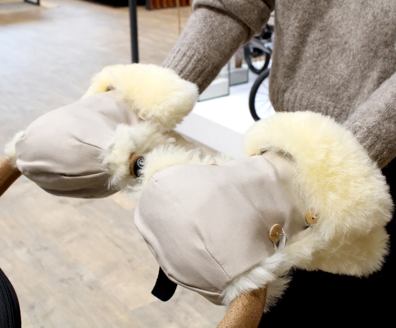 Lammfell Kinderwagen-Handschuhe