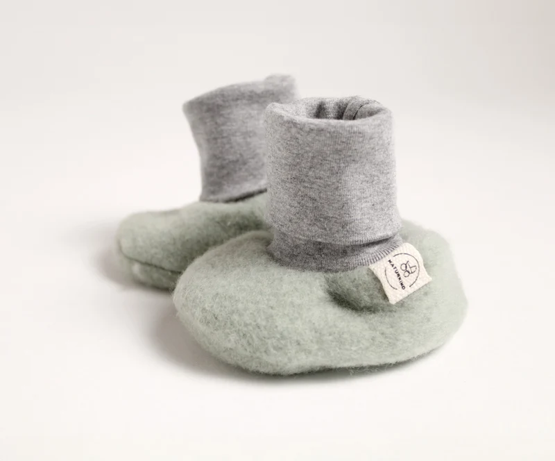 Wollfleece Babyschuhe, GOTS