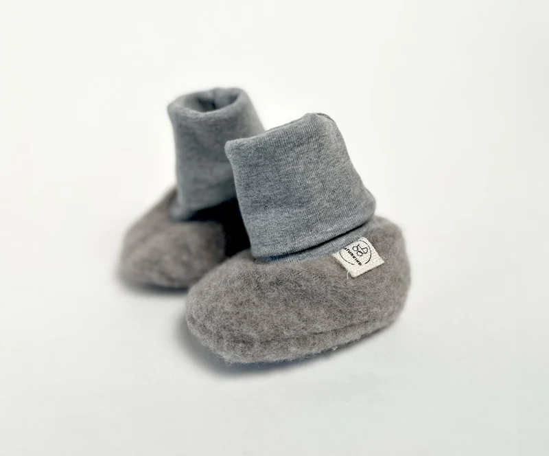 Wollfleece Babyschuhe, GOTS