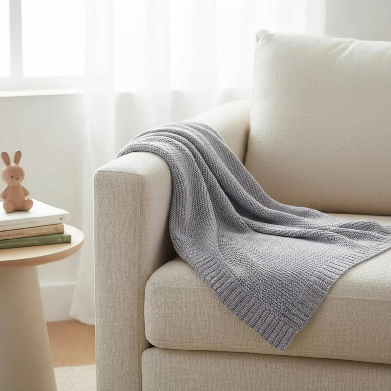 Strickdecke | Grau
